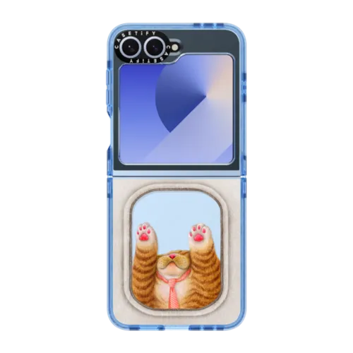 Subway on weekday mornings | Galaxy Z Flip6 / Impact Case / Baby Blue | Image 1
