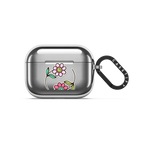 Flower Ying Yang by The Funkie Flower | AirPods Pro 3 / Earbuds Mirror Case / Silver | Image 1
