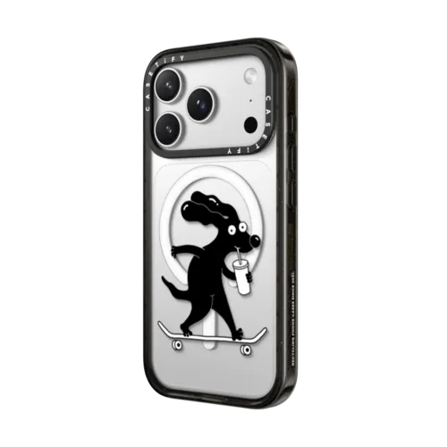 Dog on a Skate | iPhone 17 Pro Max / Impact Case MagSafe Compatible / Black | Image 2