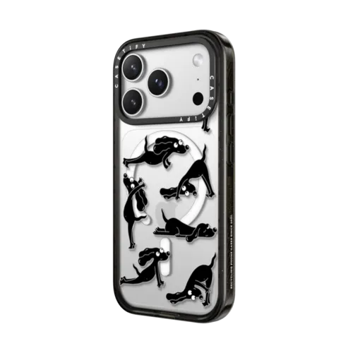 Yoga Dogs | iPhone 17 Pro Max / Impact Case MagSafe Compatible / Black | Image 2