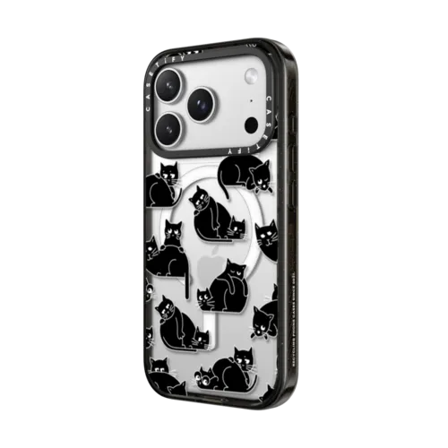 Hide & Seek Cats | iPhone 17 Pro Max / Impact Case MagSafe Compatible / Black | Image 2