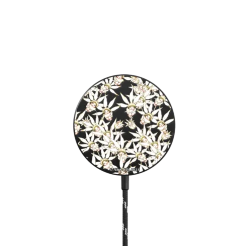 Flannel Flower Babies |   / PowerThru Magnetic Wireless Charger MagSafe Compatible / Black | Image 1