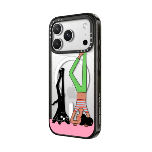 Yoga & Dog | iPhone 17 Pro Max / Impact Case MagSafe Compatible / Black | Image 2