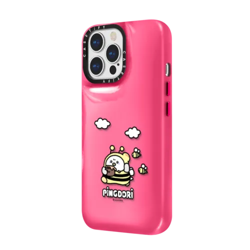 honeybee pingdori | iPhone 14 Pro Max / Pillow Case / Berry Pink | Image 2