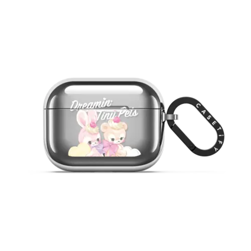Fancy Floats / Bunny&Bear | AirPods Pro 3 / Earbuds Mirror Case / Silver | Image 1