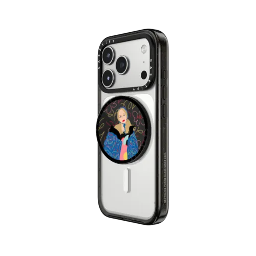 Graffiti Girl by Eszter Chen Grip Stand | Snappy Grip Stand / Snappy Grip Stand MagSafe Compatible / Black | Image 2