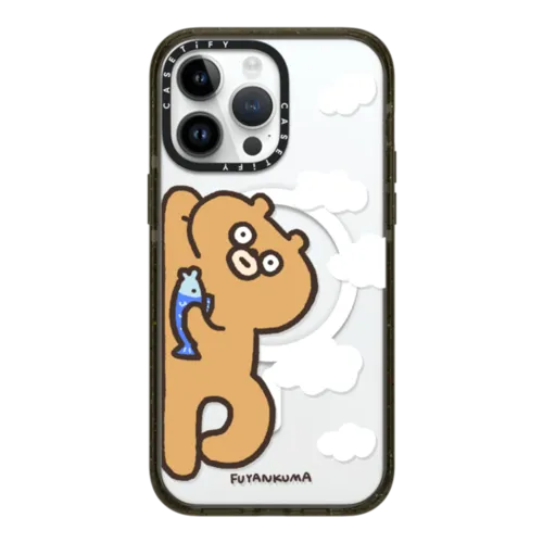 Doing Nothing Kuma | iPhone 14 Pro Max / Impact Case MagSafe Compatible / Black | Image 1