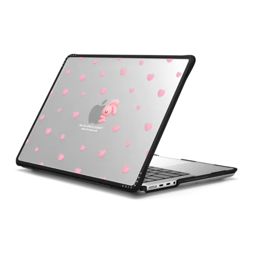 PINK HEART | MacBook Pro 14-inch (M1 - M5) / MacBook Impact Case / Black | Image 1