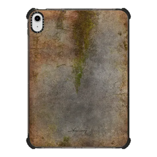 cement moss | iPad 10.9-inch (10th gen) / iPad Impact Case / Black | Image 1