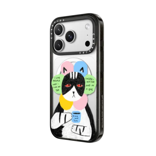This Cat Dislikes People | iPhone 17 Pro Max / Impact Case MagSafe Compatible / Black | Image 2