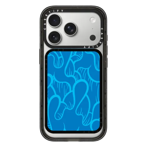 SUPER WAVY (BLUE) | Snappy Cardholder Stand / Snappy Cardholder Stand MagSafe Compatible / Black | Image 1