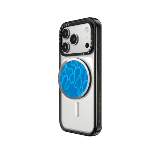 SUPER WAVY (BLUE) | Snappy Grip Stand / Snappy Mirror Grip Stand MagSafe Compatible / Silver | Image 2