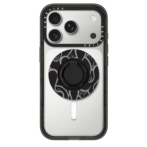 SUPER WAVY (BLACK) | Snappy Ring Holder / Snappy Ring Holder MagSafe Compatible / Black | Image 1
