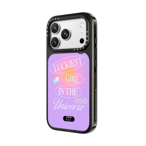 Lucky Girl by The Funkie Flower | iPhone 18 Pro Max / Impact Case MagSafe Compatible - Glossy / Glossy Black | Image 2