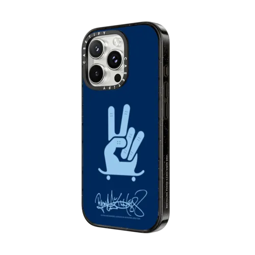 RM Peace Sign Skateboard | iPhone 16 Pro Max / Impact Case / Black | Image 2