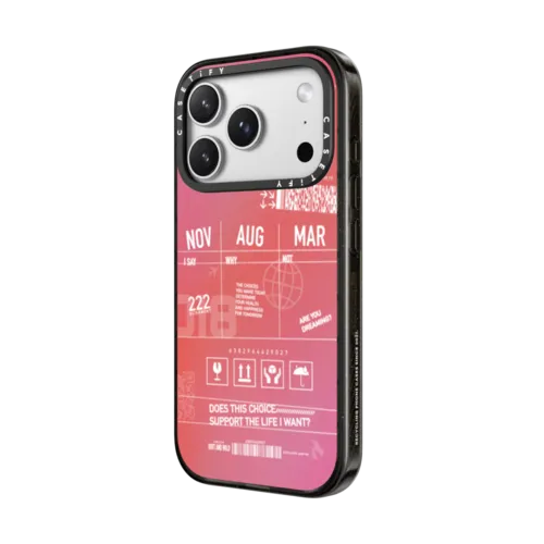 Messy Notes Pink | iPhone 17 Pro Max / Impact Case MagSafe Compatible / Black | Image 2