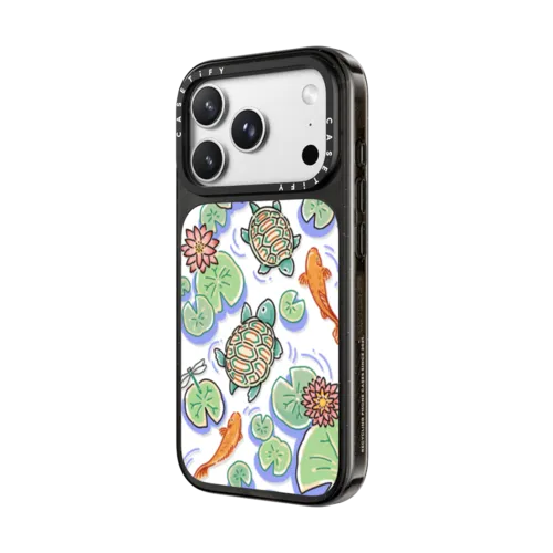 Lily Ponds | iPhone 18 Pro Max / Impact Case MagSafe Compatible - Glossy / Glossy Black | Image 2
