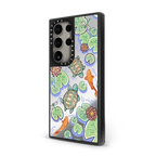 Lily Ponds | Galaxy S24 Ultra / Mirror Case / Silver on Black | Image 2