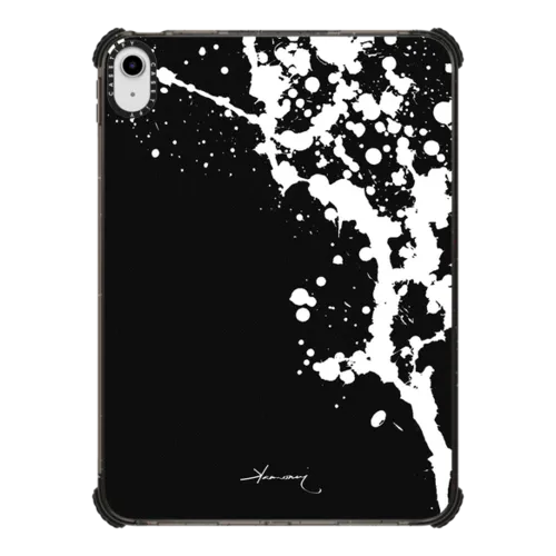 white on black | iPad 10.9-inch (10th gen) / iPad Impact Case / Black | Image 1