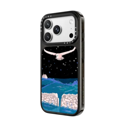 Owl at Night by Papio Press | iPhone 18 Pro Max / Impact Case MagSafe Compatible - Glossy / Glossy Black | Image 2