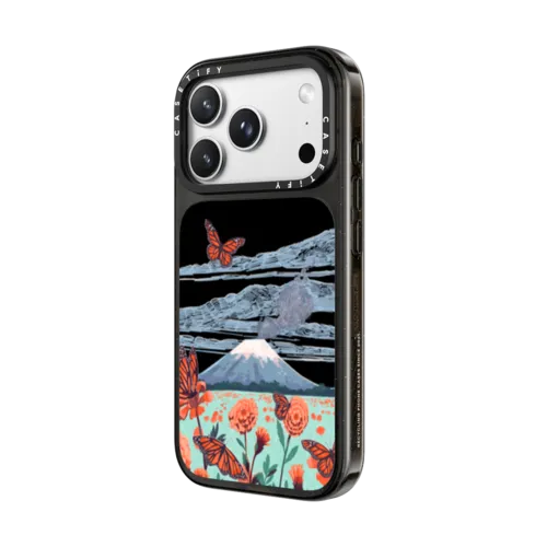 Butterflies at Popocatépetl by Papio Press | iPhone 18 Pro / Impact Case MagSafe Compatible - Glossy / Glossy Black | Image 2