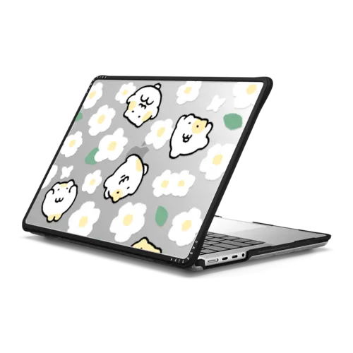 Egg Flower | MacBook Pro 14-inch (M1 - M5) / MacBook Impact Case / Black | Image 1