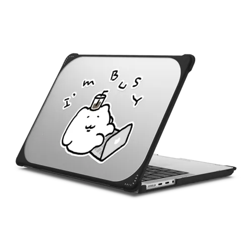 I'm busy | MacBook Pro 14-inch (M1 - M5) / MacBook Bounce Case / Black | Image 1