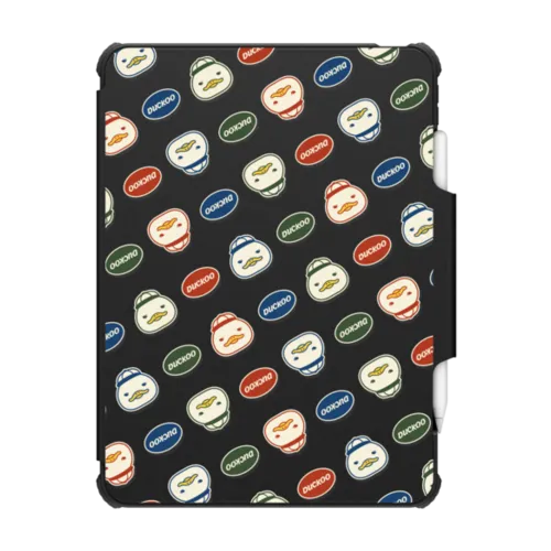 PATTERN DUCKOO | iPad Pro 11-inch (3rd/4th gen) / iPad Impact Folio Case / Black | Image 1