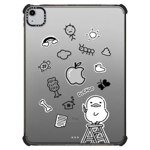 DRAWING DUCKOO | iPad Air (4th/5th gen) / iPad Impact Case / Black | Image 1