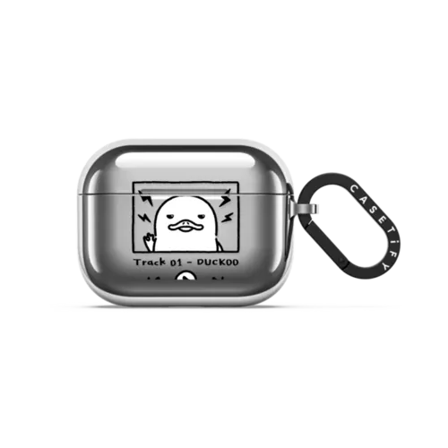 PLAYLIST DUCKOO | AirPods Pro 3 / Earbuds Mirror Case / Silver | Image 1