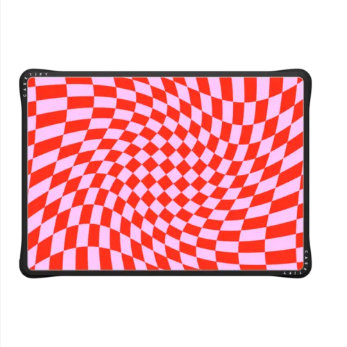 Strawberry Checkers | MacBook Pro 14-inch (M1 - M5) / MacBook Impact Case / Black | Image 2