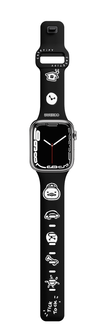 TICK-TOCK DUCKOO | Apple Watch Series 7-9 (45mm) / Impact Band / Black | Image 1