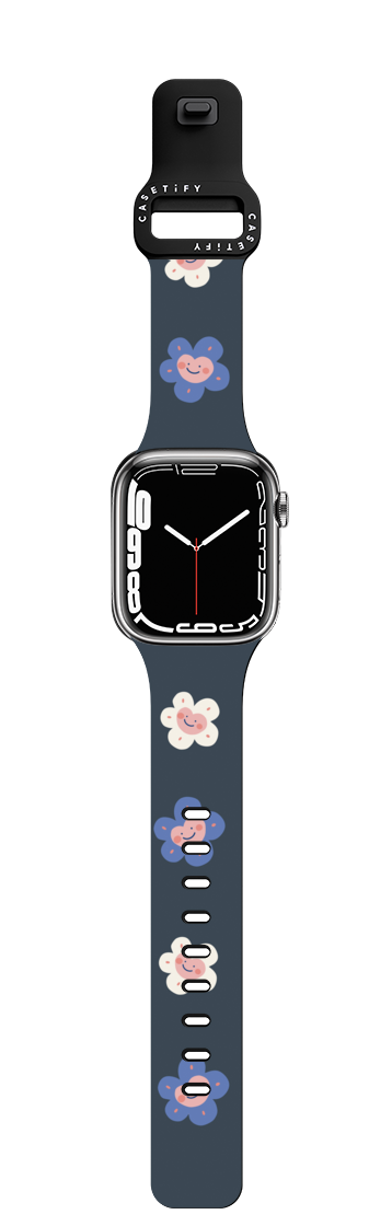 Happi Flowers Watchband | Apple Watch Series 7-9 (45mm) / Impact Band / Black | Image 1