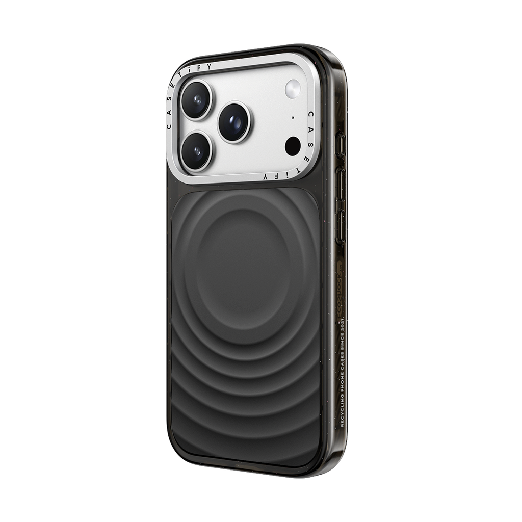 iPhone 18 Pro Max - Alloy Ripple Case - Black on Glossy Black