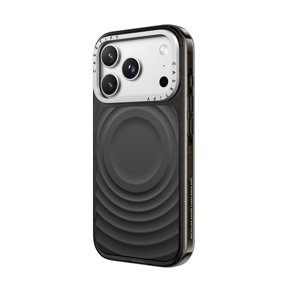 iPhone 18 Pro Max - Alloy Ripple Case - Black on Glossy Black