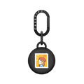 Oooh La La Postage Stamp Air Tag | AirTag 2 / AirTag Holder / Licorice | Image 1