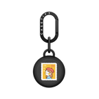 Oooh La La Postage Stamp Air Tag | AirTag 2 / AirTag Holder / Licorice | Image 1