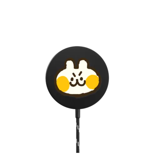 Bun's Face |   / PowerThru Magnetic Wireless Charger MagSafe Compatible / Black | Image 1