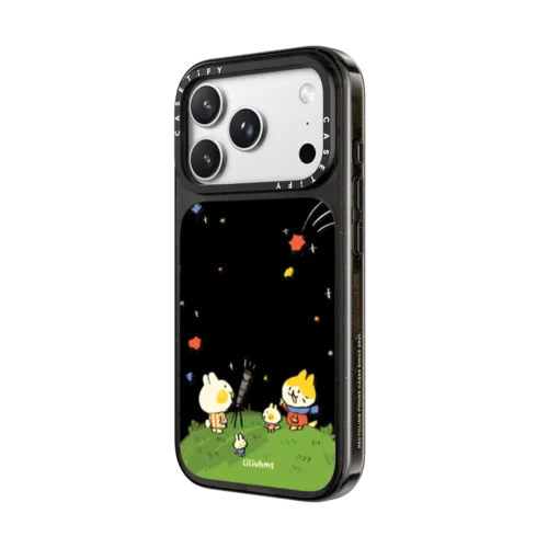 Starry Night with Friends | iPhone 18 Pro Max / Impact Case MagSafe Compatible - Glossy / Glossy Black | Image 2
