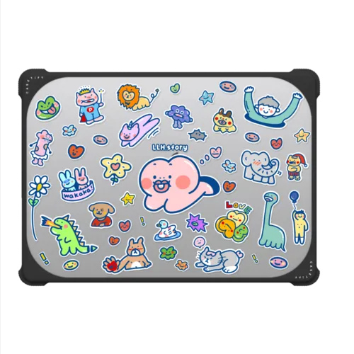 PiPi & Friends MacBook Case | MacBook Pro 14-inch (M1 - M5) / MacBook Bounce Case / Black | Image 2