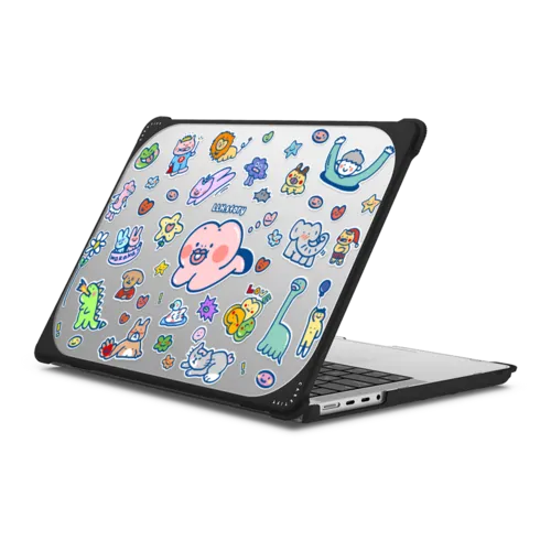 PiPi & Friends MacBook Case | MacBook Pro 14-inch (M1 - M5) / MacBook Bounce Case / Black | Image 1