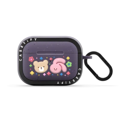 PINK & VEN STICKER | AirPods Pro 2 / Earbuds Bounce Case / Matte Deep Purple | Image 1