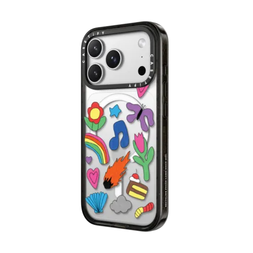 Doodles | iPhone 17 Pro Max / Impact Case MagSafe Compatible / Black | Image 2