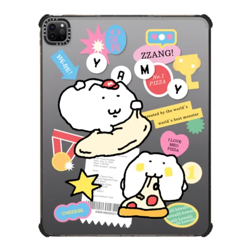 Pizza! created by the world's best monster | iPad Pro 12.9-inch (5th/6th gen) / iPad Impact Case / Black | Image 1