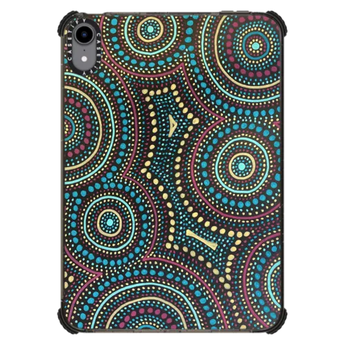 "Community" by Saltwater Dreamtime | iPad mini (6th gen) / iPad Impact Case / Black | Image 1