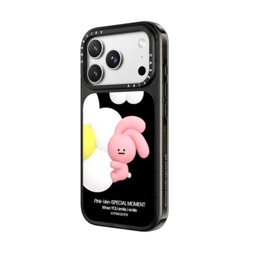PINK FLOWER | iPhone 18 Pro Max / Impact Case MagSafe Compatible - Glossy / Glossy Black | Image 2