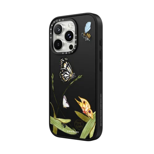 May Gibbs Butterflies | iPhone 16 Pro Max / Impact Case MagSafe Compatible / Matte Black | Image 2