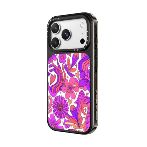 Groovy Floral | iPhone 18 Pro Max / Impact Case MagSafe Compatible - Glossy / Glossy Black | Image 2