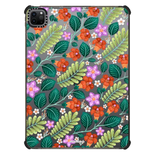 Pretty Flowers | iPad Pro 11-inch (3rd/4th gen) / iPad Impact Case / Black | Image 1