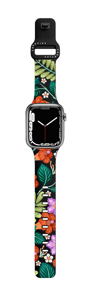 Pretty Flowers | Apple Watch Series 7-9 (45mm) / Impact Band / Black | Image 1